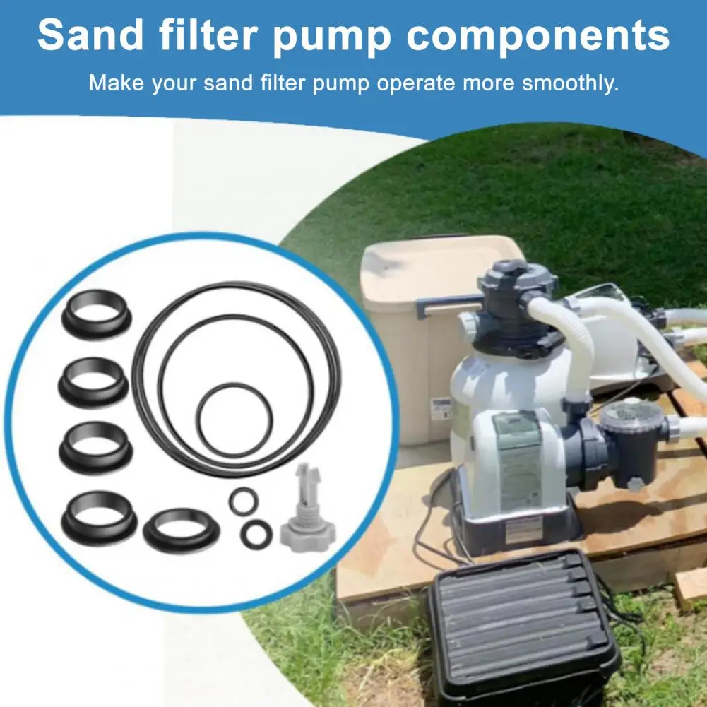 

Эффективное уплотнение насоса с песчаным фильтром. Ремкомплект насоса с песчаным фильтром для бассейна с уплотнительными кольцами. Замена клапана выпуска воздуха для песка и утечек.