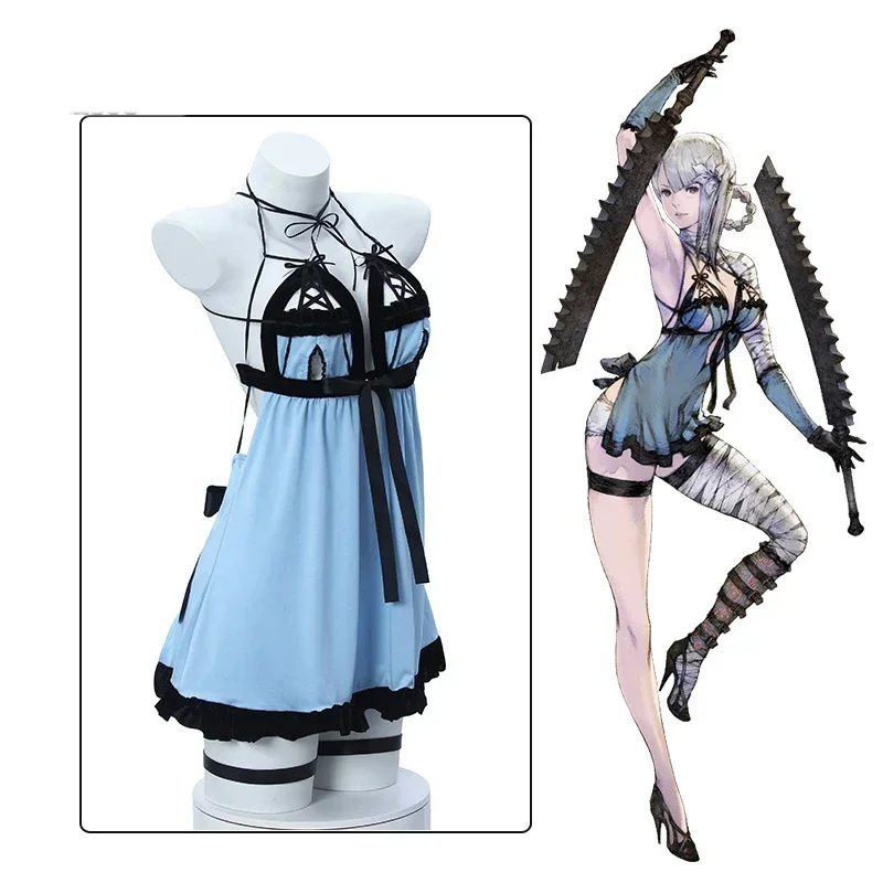 NieR Replique Kaine Cosplay Fantasias Femininas, Vestido Sexy, Maiô, Fantasia de Halloween, Peruca, Adulto, Novo, 2021