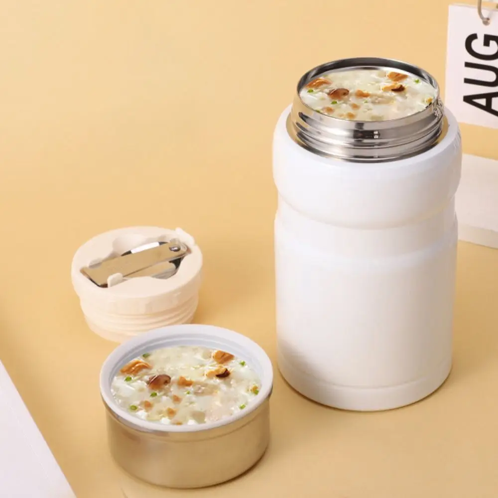 

Stainless Steel 750ml Thermal Food Jar Large Capacity Unbreakable Insulated Food Container with Spoon Lunch Box School