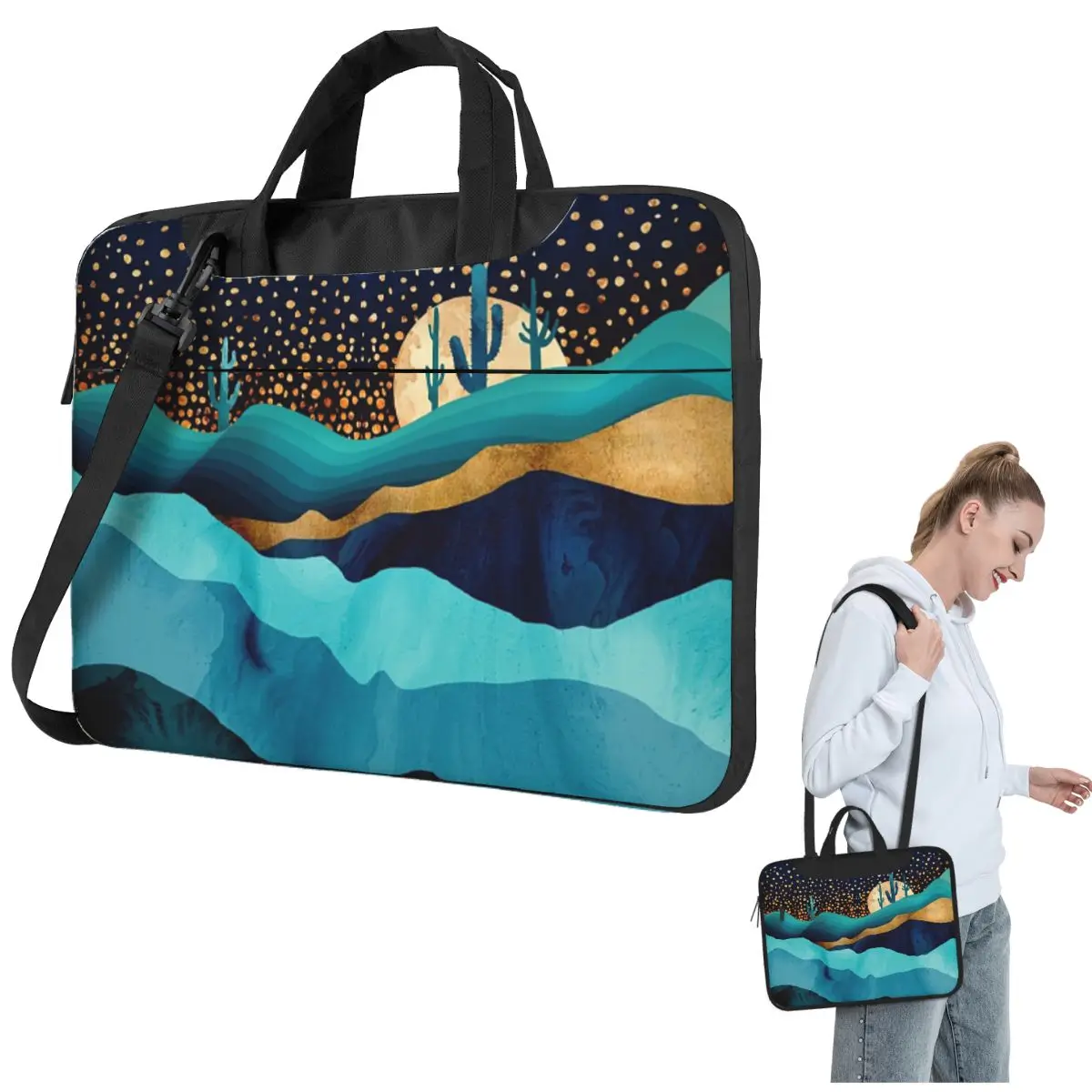 

Сумка для ноутбука через плечо Indigo Desert Night, сумка для компьютера 13, 14, 15,6 дюймов, сумка для ноутбука Lenovo