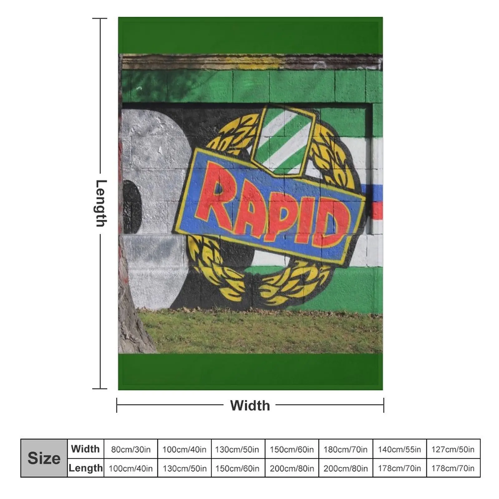 Graffiti Rapid Wien Throw Blanket Hairys Luxury Designer Soft Beds Blankets