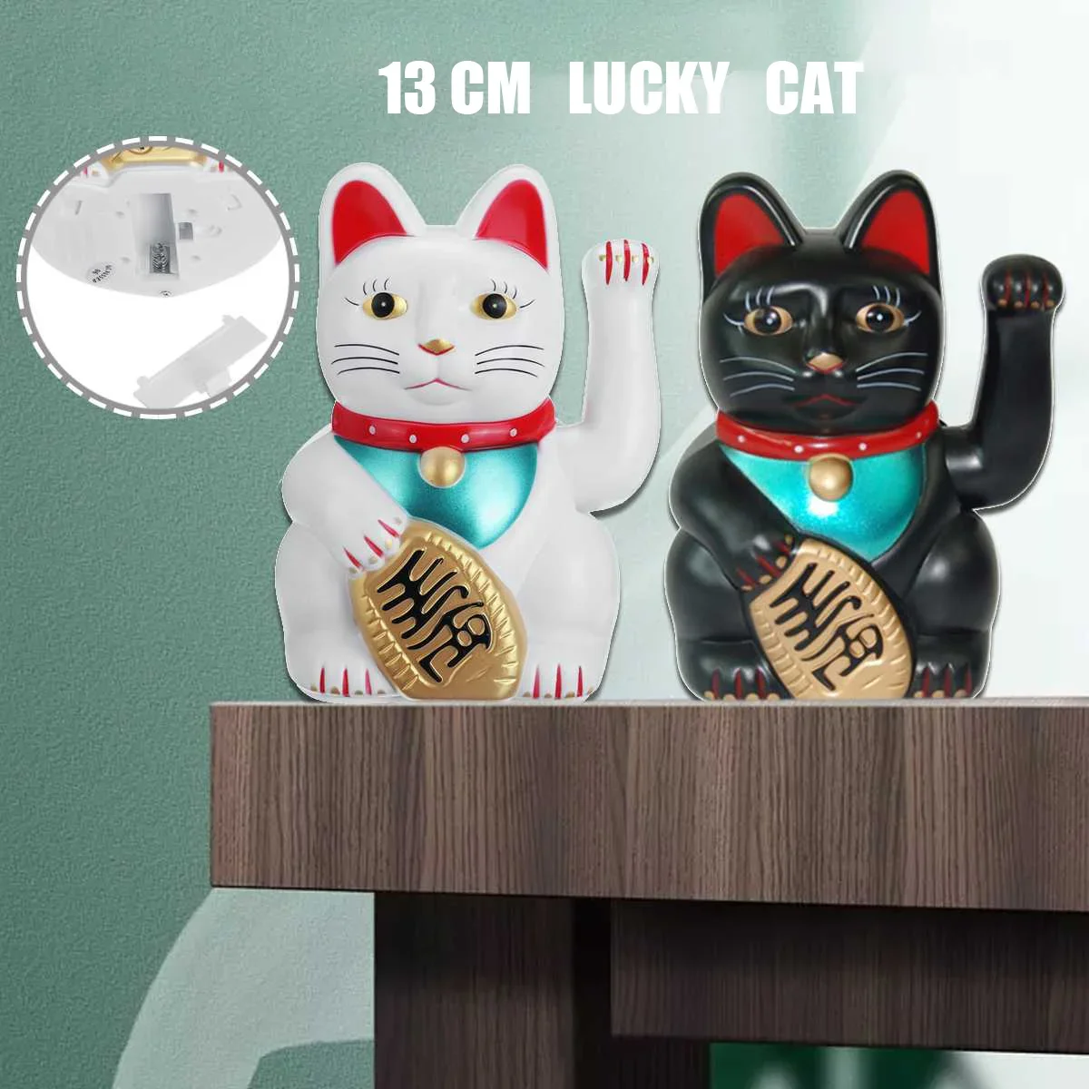 บ้านตกแต่งจีน Feng Shui แมว Tomi สีขาว Lucky Jinbao/แมว Lucky สีขาวทองที่ดีที่สุด Lucky Cat ตกแต่ง