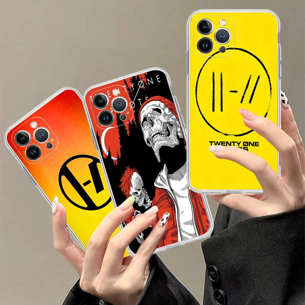 T-Twenty One Pilots Phone Case Silicone Soft For Iphone 16 15 14 13 12 11 Pro Mini XS MAX Plus X Cover