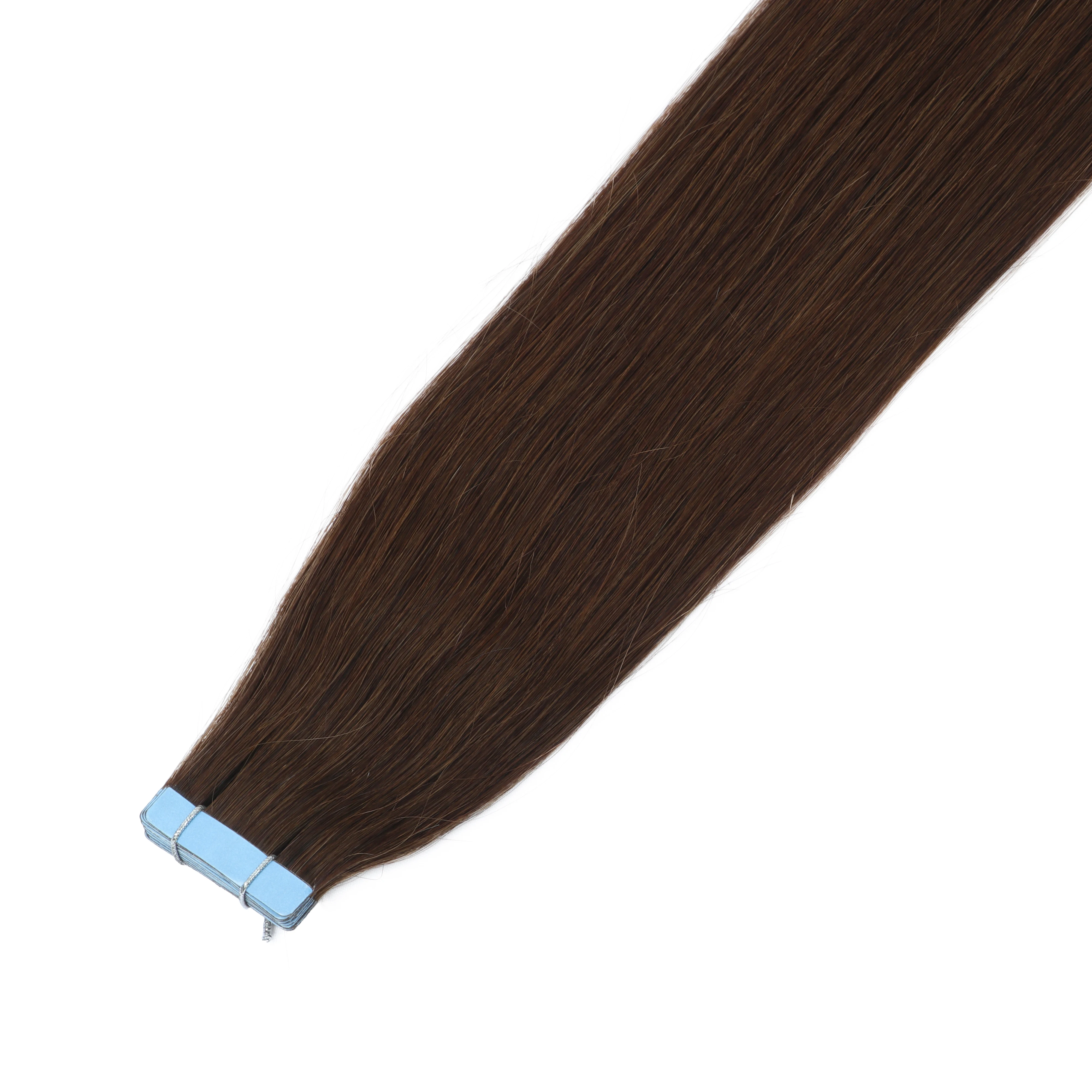 Tape-in Echthaarverlängerungen 12-20 Zoll 20-teiliges Set, 100% Remy-Haarbündel für dickes & dünnes Haar, einfach anzubringen, keine Schädigung.