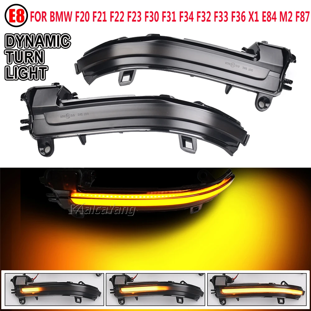 Clignotant dynamique à LED pour BMW, rétroviseur latéral, clignotant, série bronchM, F20, F30, F31, F32, F33, F34, F36, E84, i3, 2 pièces  34