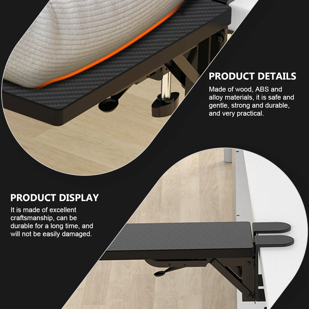 

1Pcs Desk Wrist Support Pad Foldable Wood ABS Alloy Material Ergonomic Hand Rest for Computer Keyboard Mouse Desktop Use Elbow