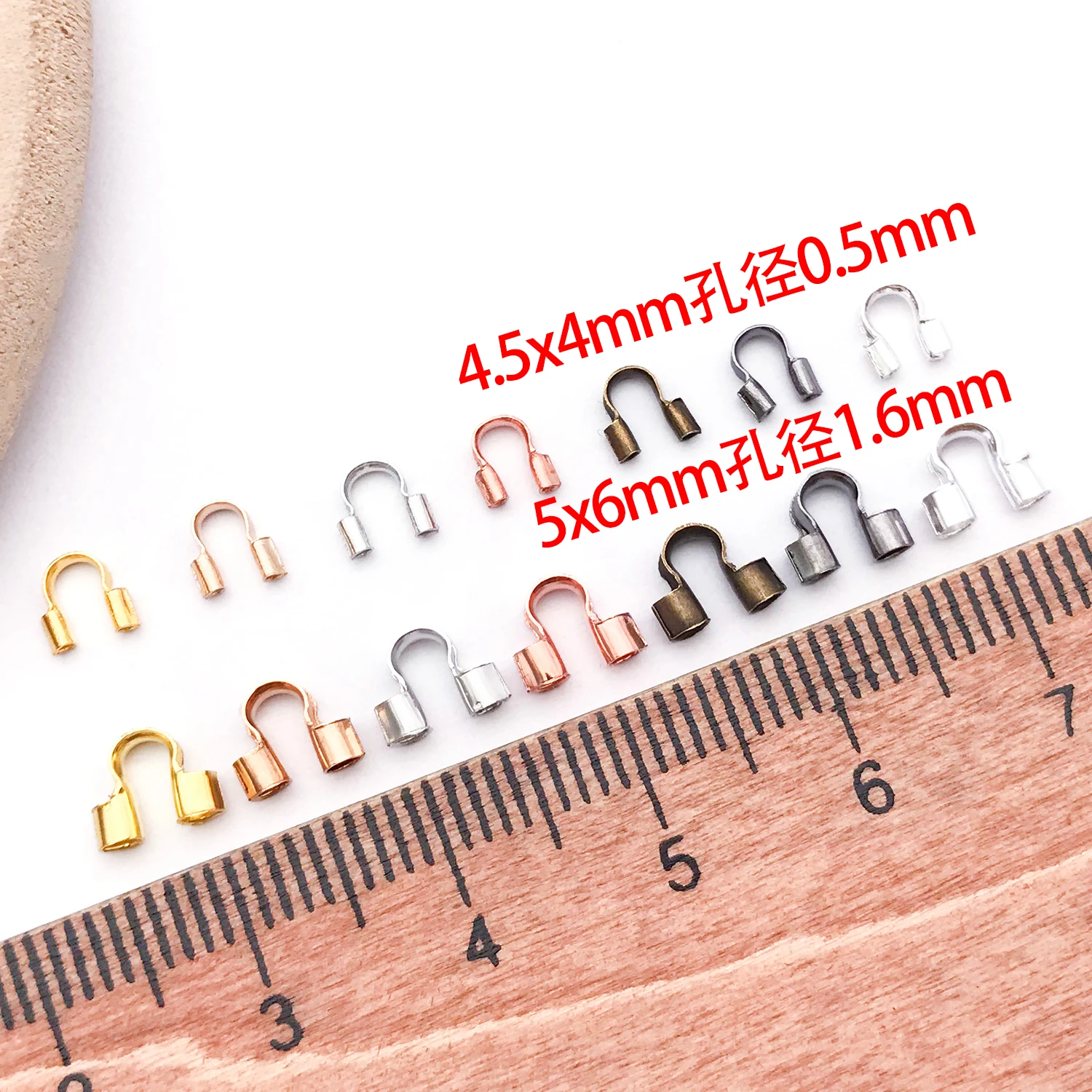 100pcs 4.5x4mm/5x6mm U-Shaped Buckle Protector Horseshoe Finishing Buckle DIY Necklace Bracelet Making Accessories