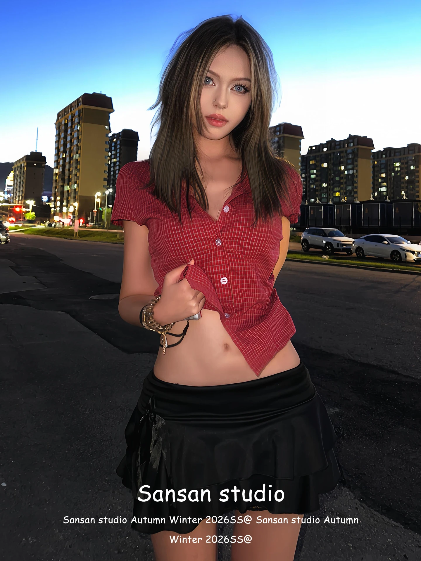 

Женская рубашка в американском стиле с коротким рукавом, клетчатая рубашка-жакет для ранней весны, винтажный топ с эффектом похудения, модный тренд