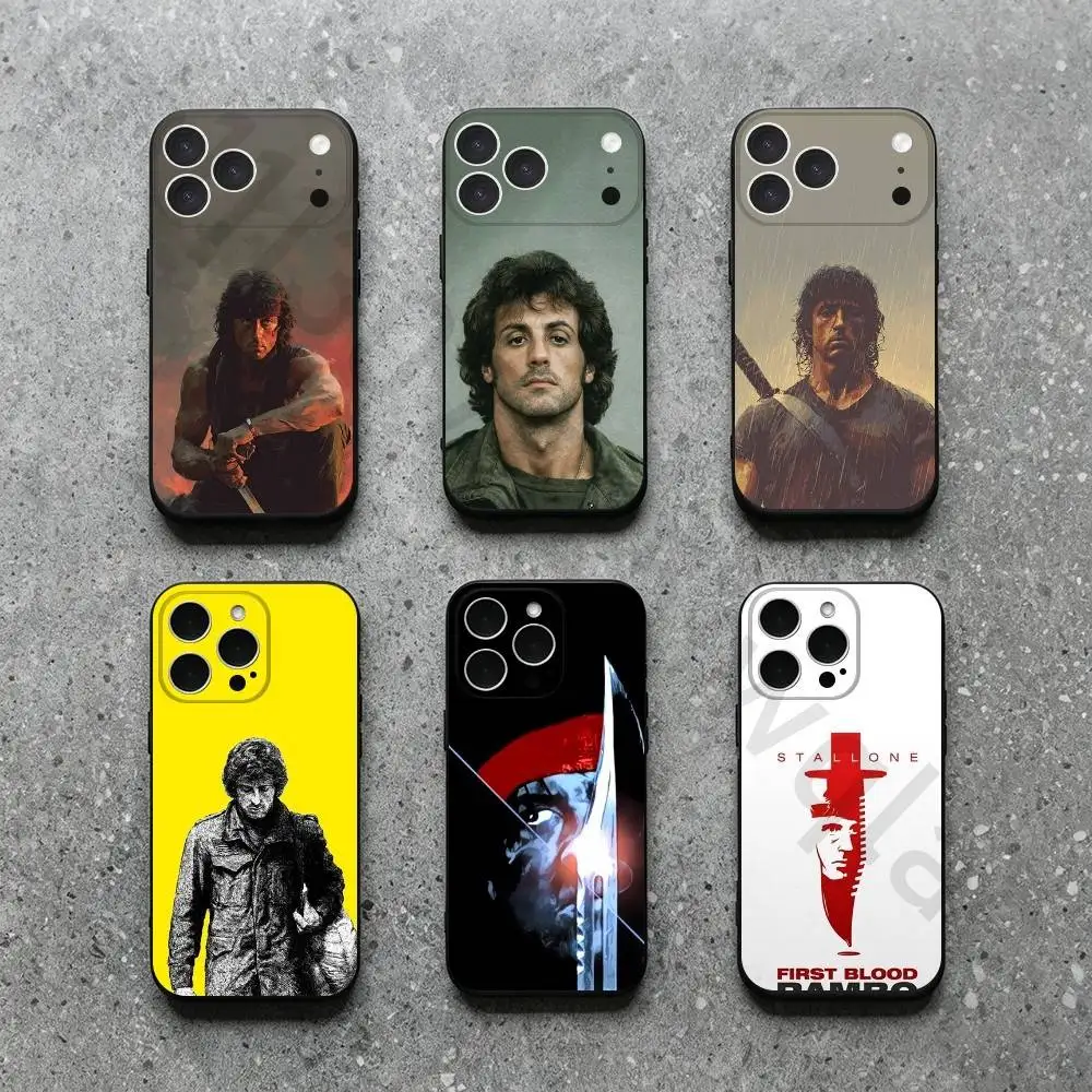

First Blood J-John Rambo Square For iPhone 17 11 12 13 15 16 14 Pro Max Phone Case X XR XS Plus SE Luxury Cover Funda