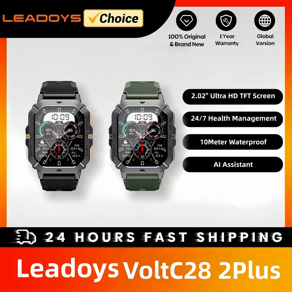 

Origina Leadoys Smart Watch for Android 2.03'' Color Screen Bluetooth Calling Blood Oxygen & Pressure Monitoring Fitness Tracker