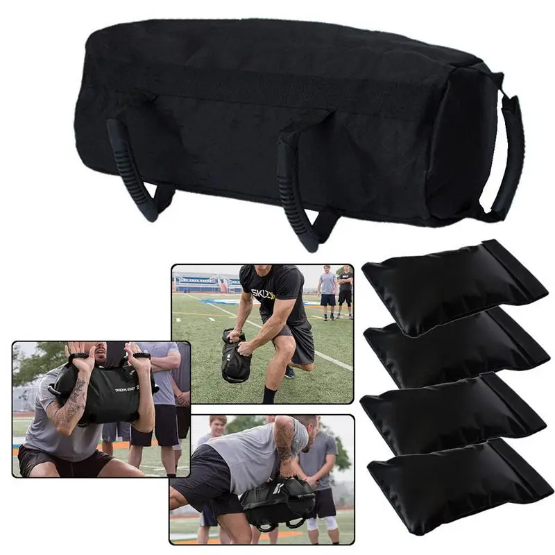 Sandbag Workout Bag Core Strength Exercise Bags 5Pcs 2.4 To 44 LBS Adjustable Heavy Training Weight Bags For Home Gym Exercise