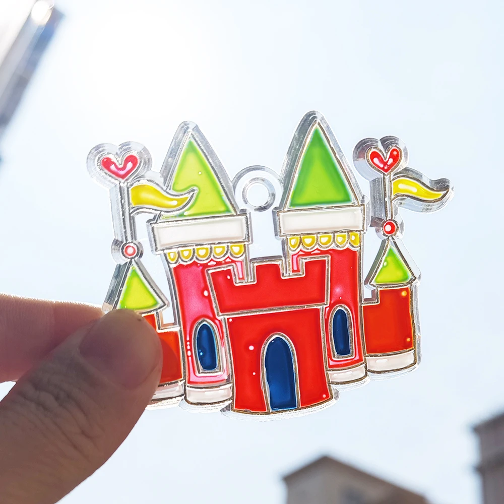 Create Your Own Window Art Suncatcher Keychains Craft DIY  Paint Unicorn Princess Astronaut Sun Catchers Children Kids Gifts Act - view 4