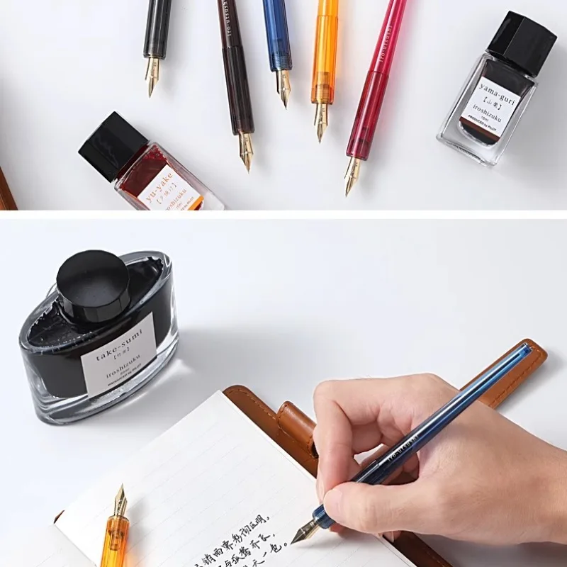 Iro Utushi Dip Pen Pilot Colore giapponese Nuova serie di colori Semplice punta placcata in oro 22K Pittura trasparente con linea di ganci ad alta bellezza