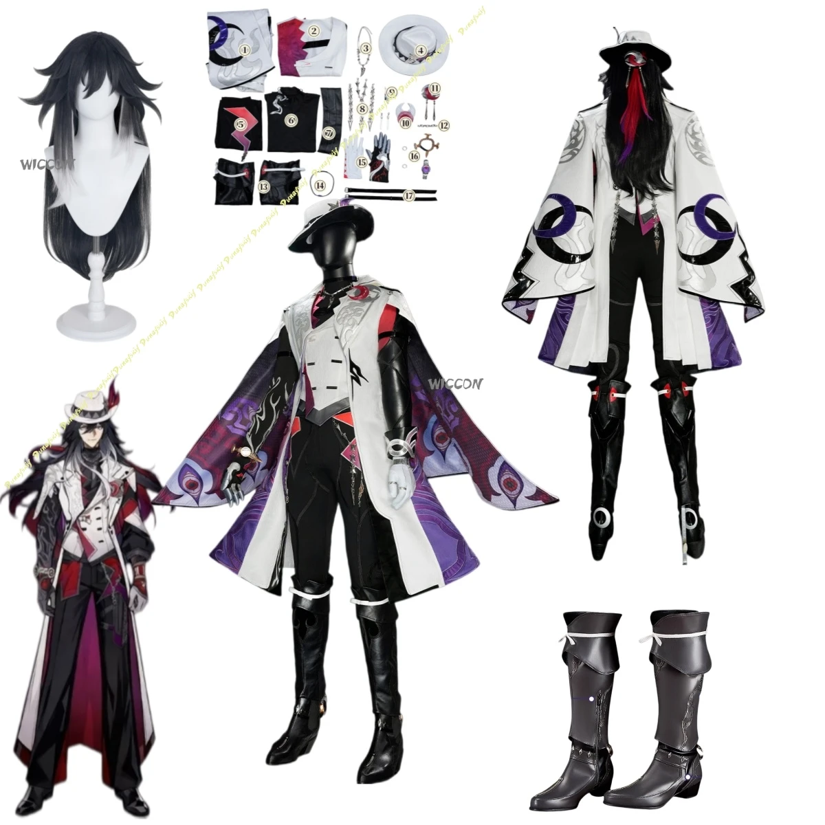 

Honkai: Star Rail Costume Ashreil Cosplay Costume Complete Set With Clothes,Wigs,Shoes High Quality Hallowen Play Role Clothes