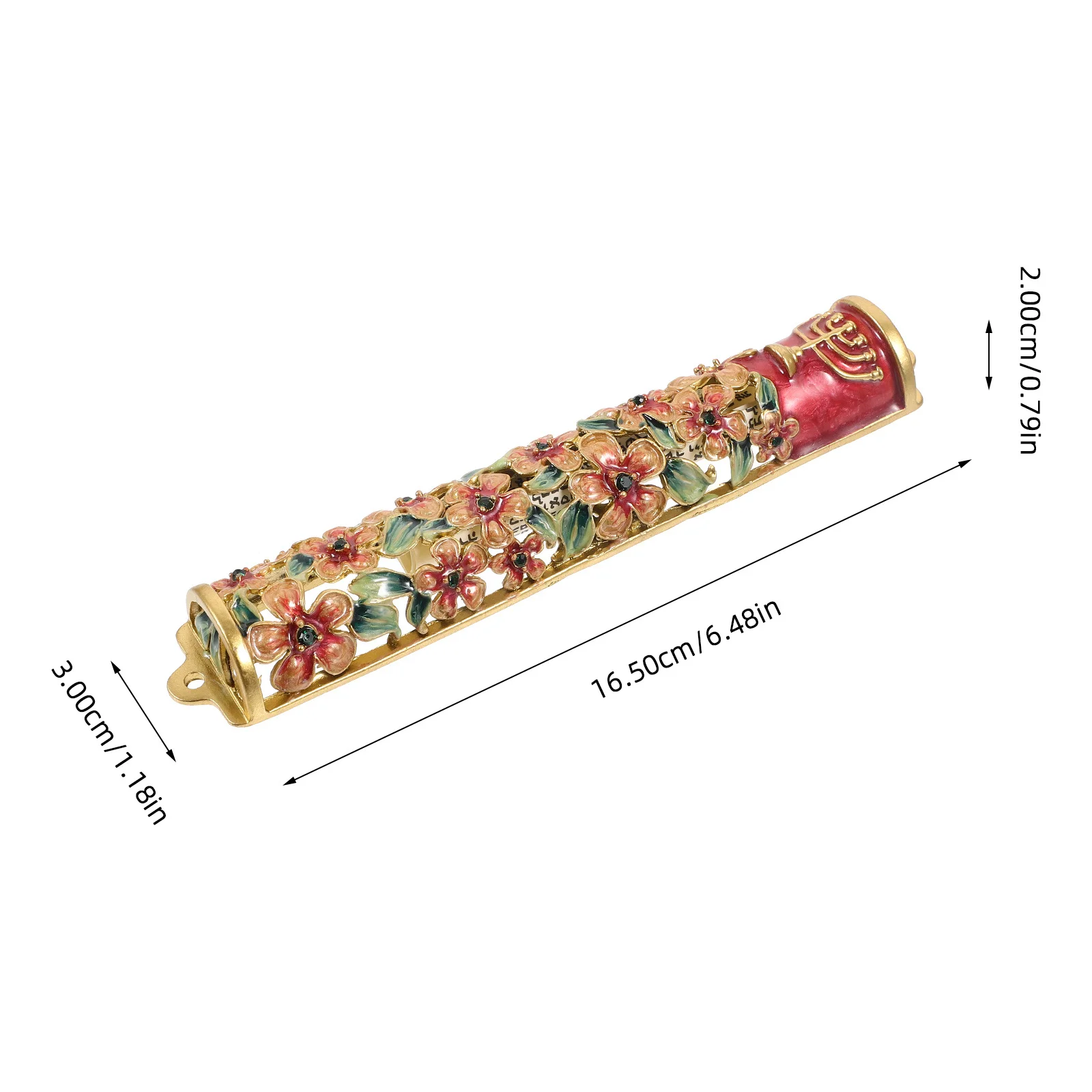 Mezuzah Door Accent Metal Mezuzah Ornament Jewish Plaque with Blessing Scroll Home Decoration Blessing Decor