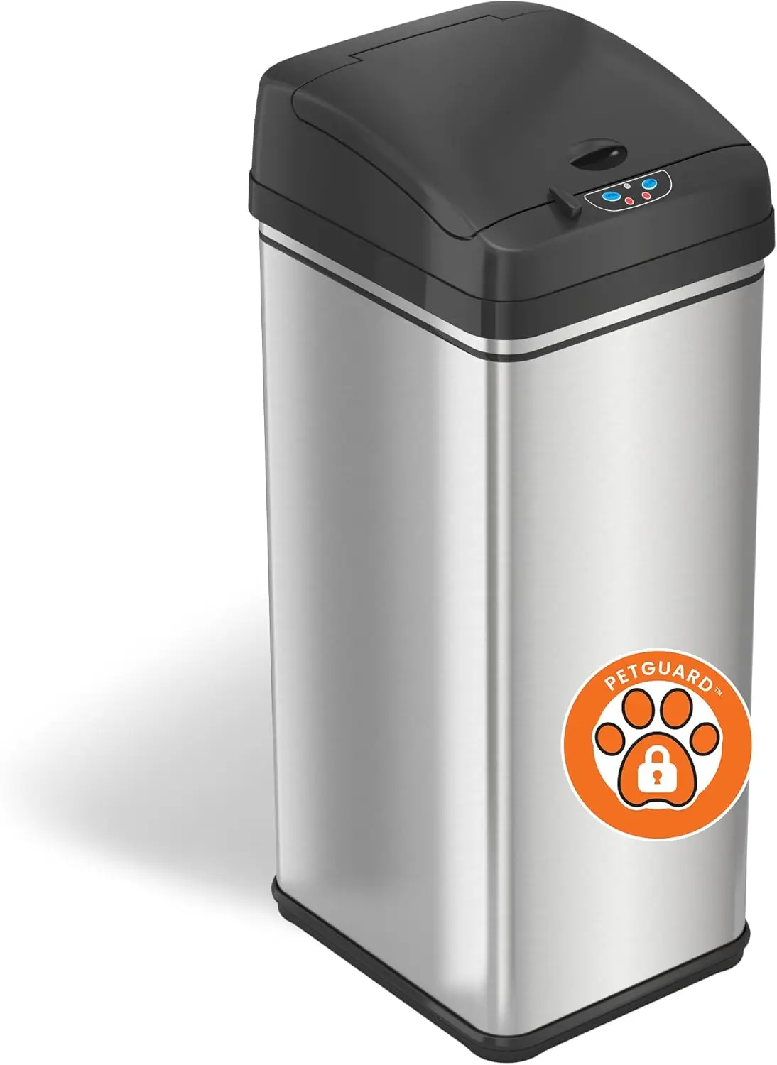 

13 Gallon Dog Proof Trash Can with Odor Filter, Motion Sensor Stainless Steel Kitchen Trashcan Garbage Bin for Home O