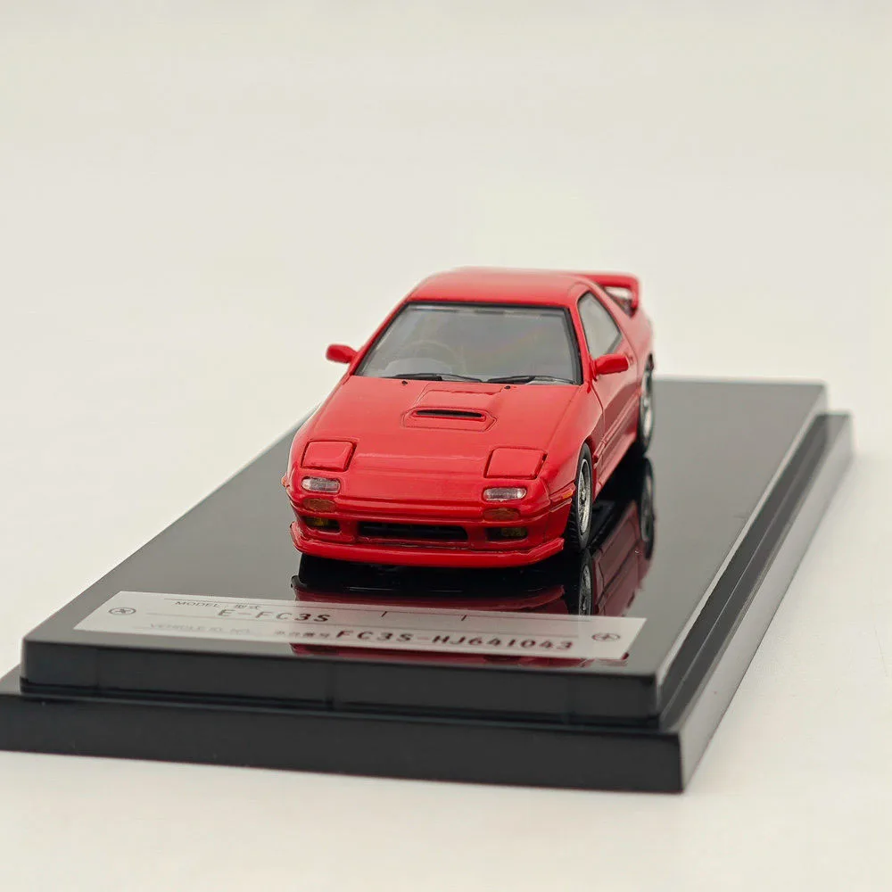 ホビー-日本のダイキャストモデル、RX-7 fc3s、限定の赤い車のコレクション、自動玩具、ギフト、1:64、hj641043wr、1:64