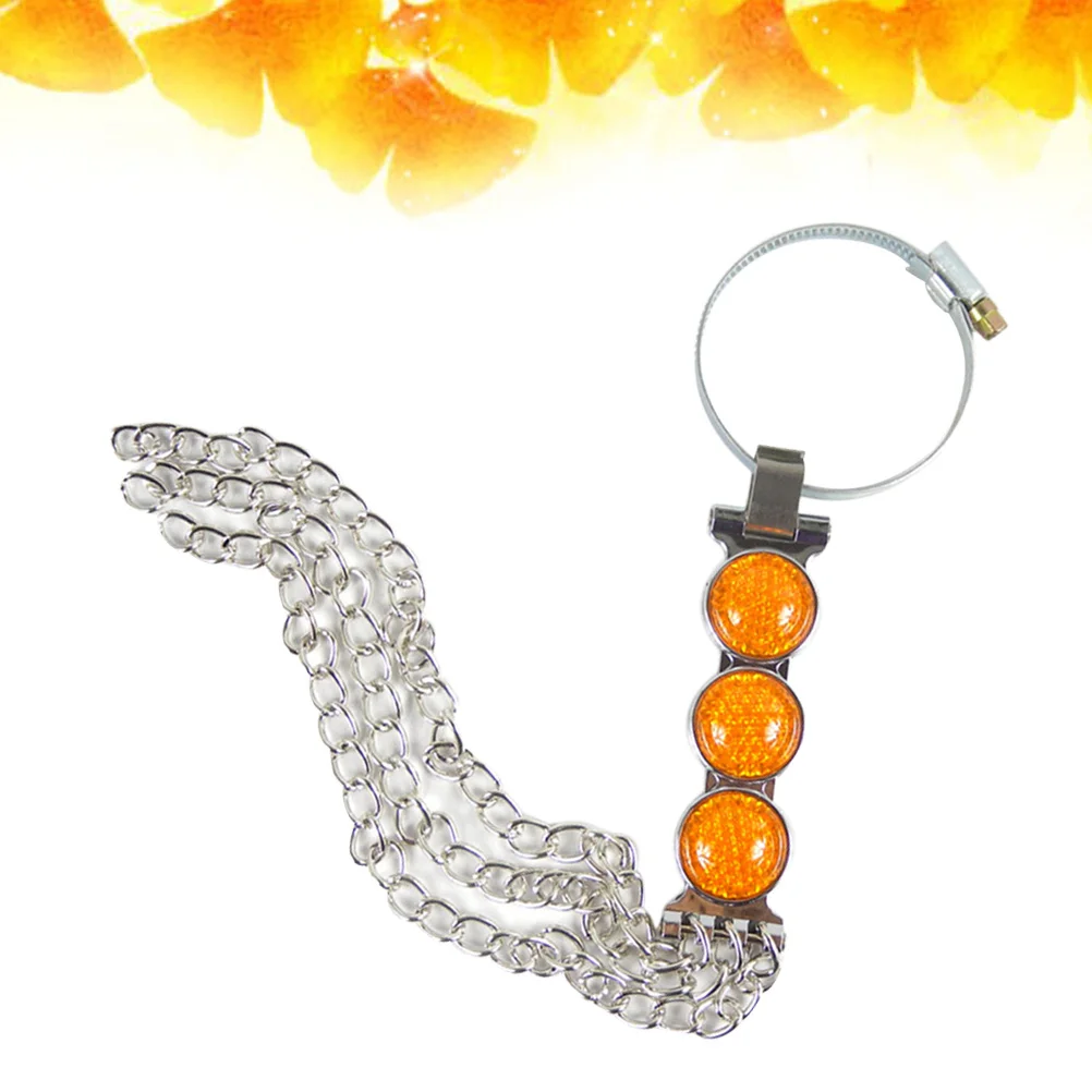 

Car Anti Static Strap 33Cm Long Pure Metal Electrostatic Belt Yellow Bead Hanging Type Grounding Strip For Night Driving