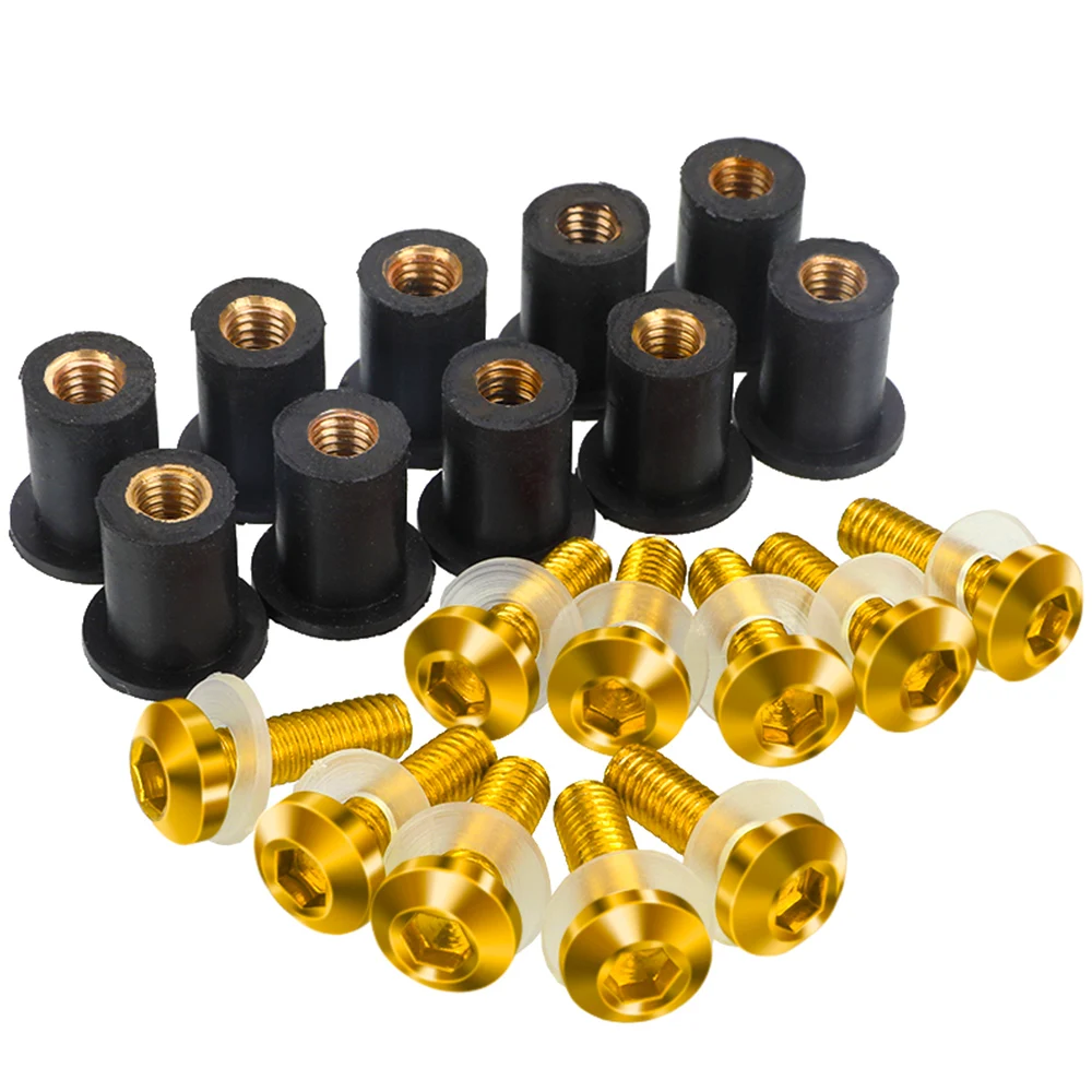 5mm 10PCS Windshield Windscreen Deflectors Bolts For Honda Goldwing GL1800 CBR500R CB500F Varadero XL1000V CB500X NC700X NC750X