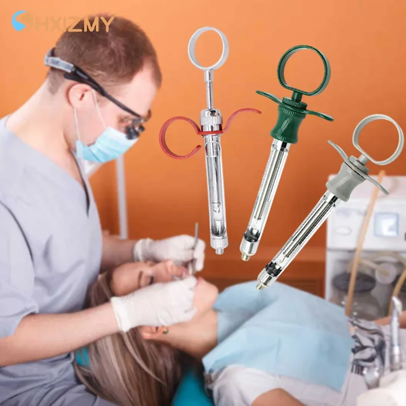 

Dental Stainless Steel Syringe Dentistry Surgical Instrument With Head Can Be Pulled Teeth Care Dental Anesthesia Aspirating