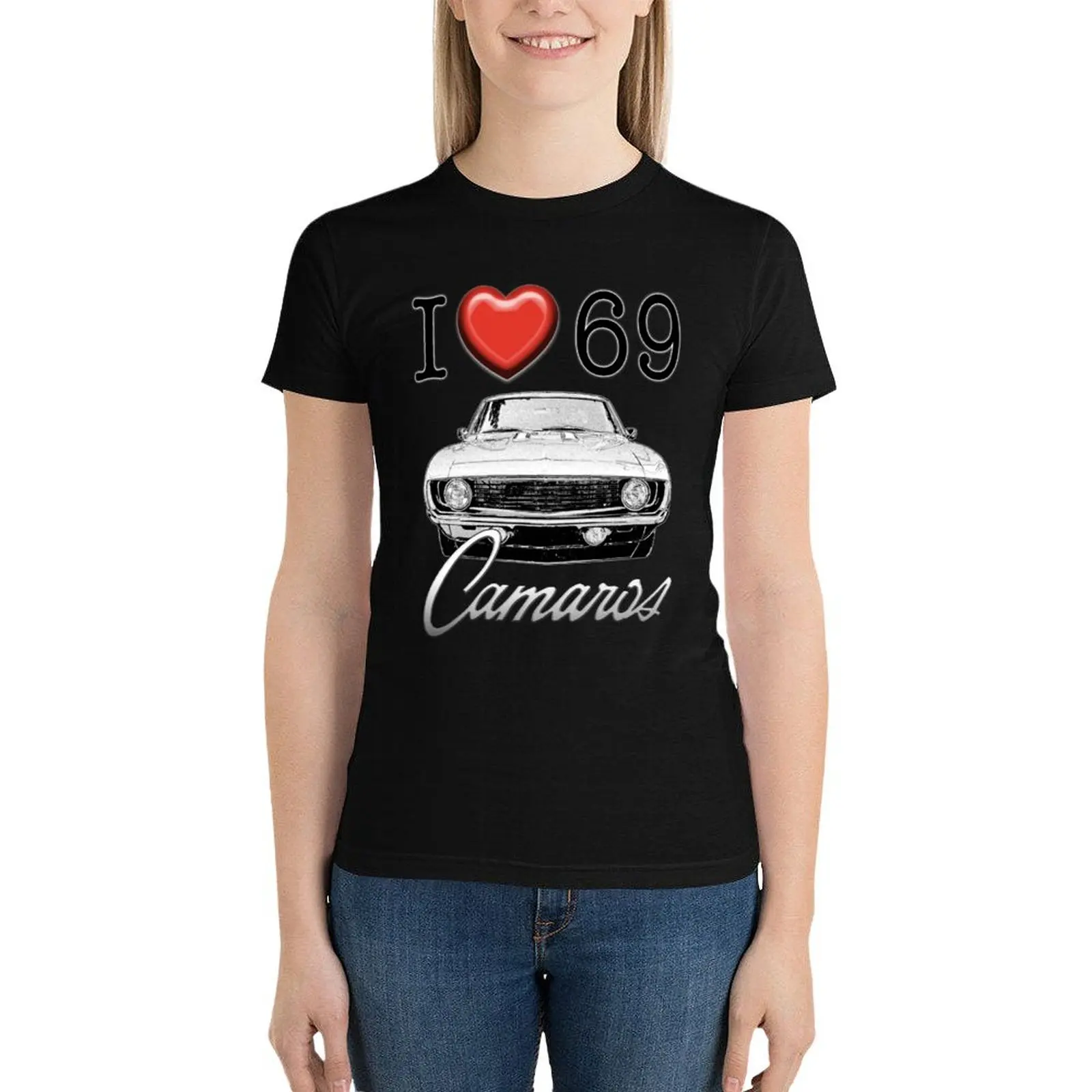 I love 69 Camaro T-Shirt funny vintage clothes oversized oversized t shirts for Women