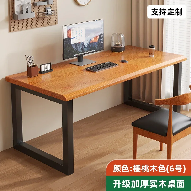 

Solid wood computer desktop home desk E-sports long desk office workbench simple study