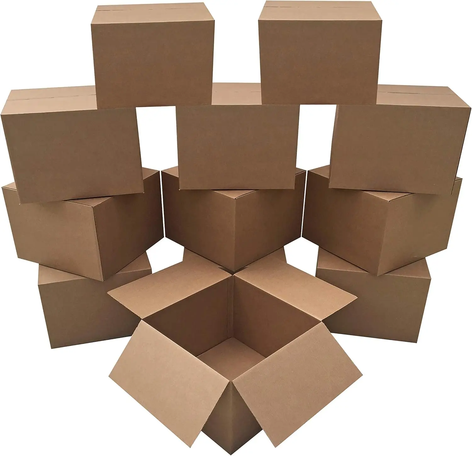 Grandes caixas móveis 20x20x15 polegadas, pacote com 12 recipientes de armazenamento resistentes para casa e escritório