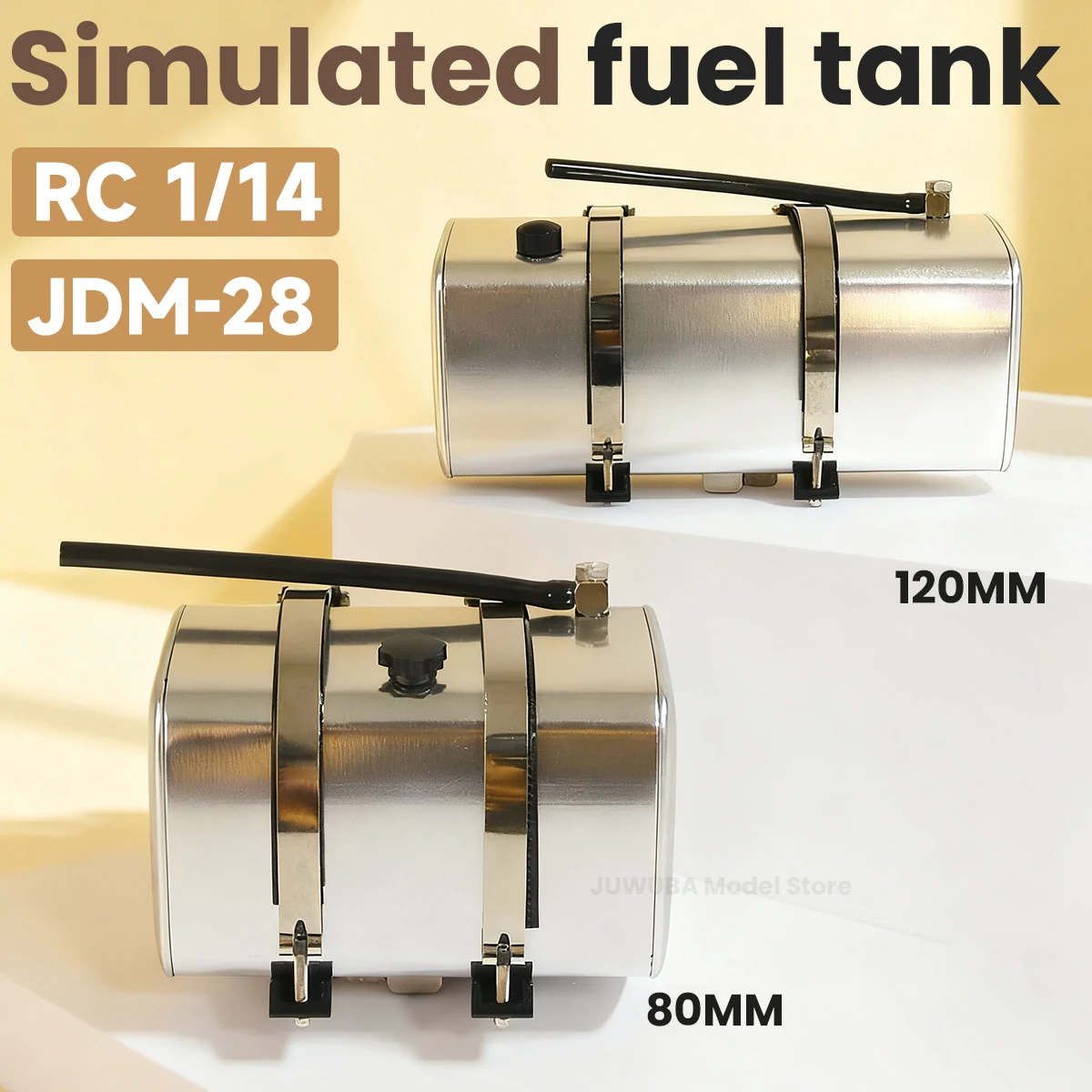 

Fuel Tank Oil Cylinder 80MM 120MM JDM-28 Metal For 1/14 Tamiya RC Truck Tractor Trailer DIY Toy Cars Model Upgrade Parts JDMOEL