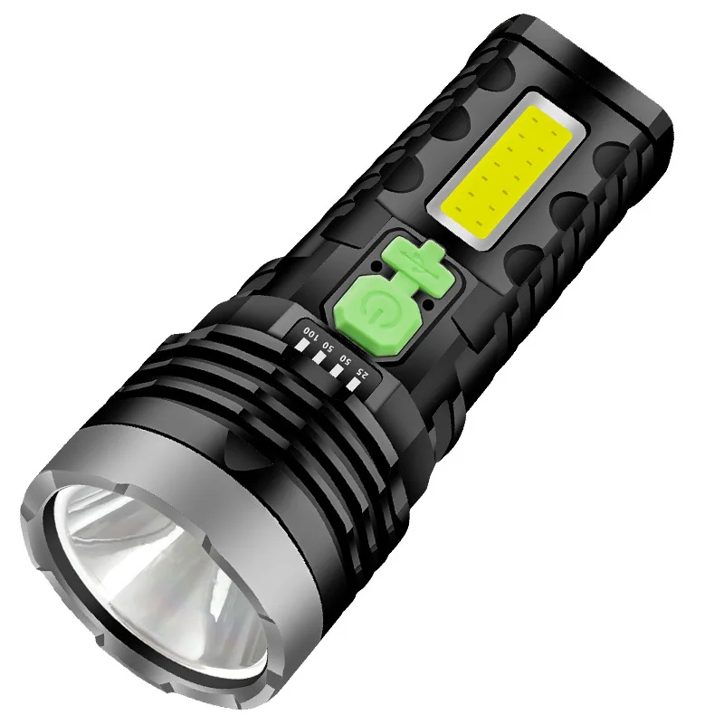 Ingebouwde Batterij Q5 Draagbare Mini Led Zaklamp Cob Lamp 2000 Lumen Penlight Waterdicht Voor Buiten