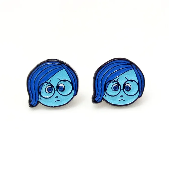 Fashion Stud Earrings Women's Earrings Animation Inside Out Cool Penguin Yoyo Birthday Gift