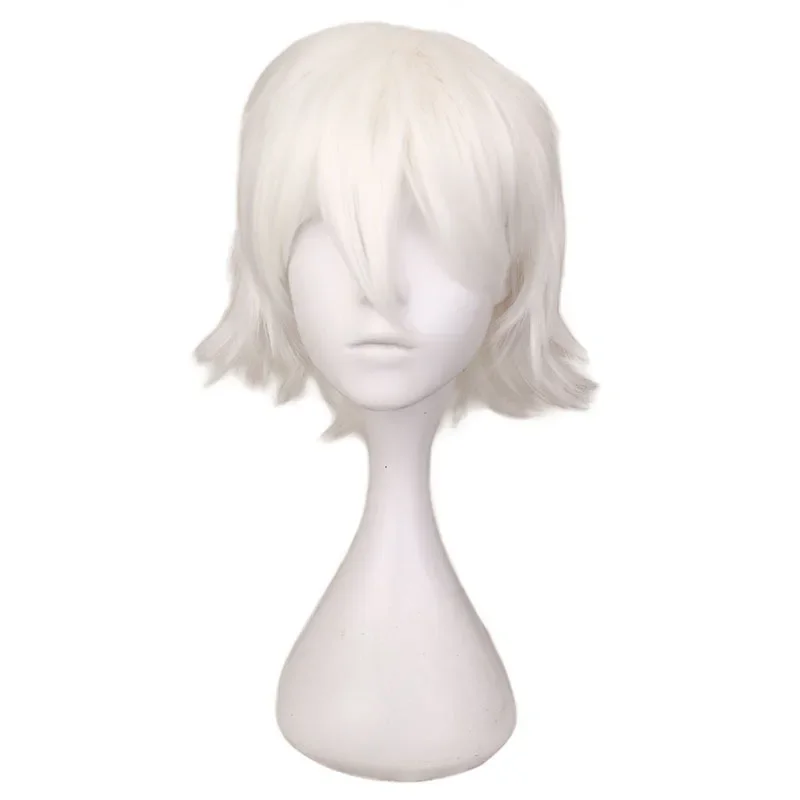 Killua Gintoki Aohitsugi Samatoki Parrucca cosplay bianca argento Parrucca cosplay Perucas per capelli sintetici di Halloween