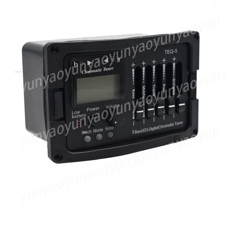 TEQ-5 Guitar Equalizer Pickup with Tuner Practical Electric Box for Instrument Refitting