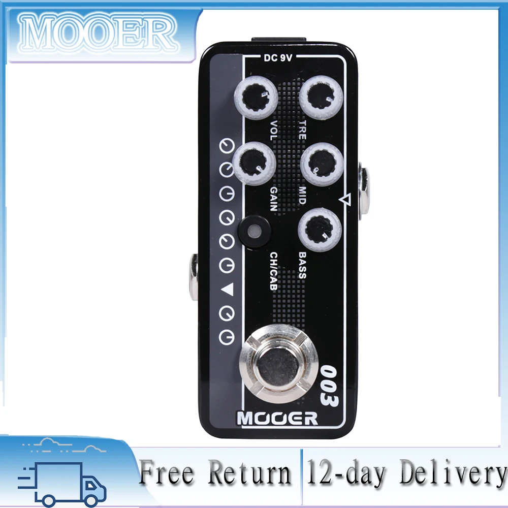 

003 Power Zone Guitar Preamp Truly Versatile Micro Dual Channel Preamp Guitar Effect Pedal 0.02s Switch Strike Guitar Pedal