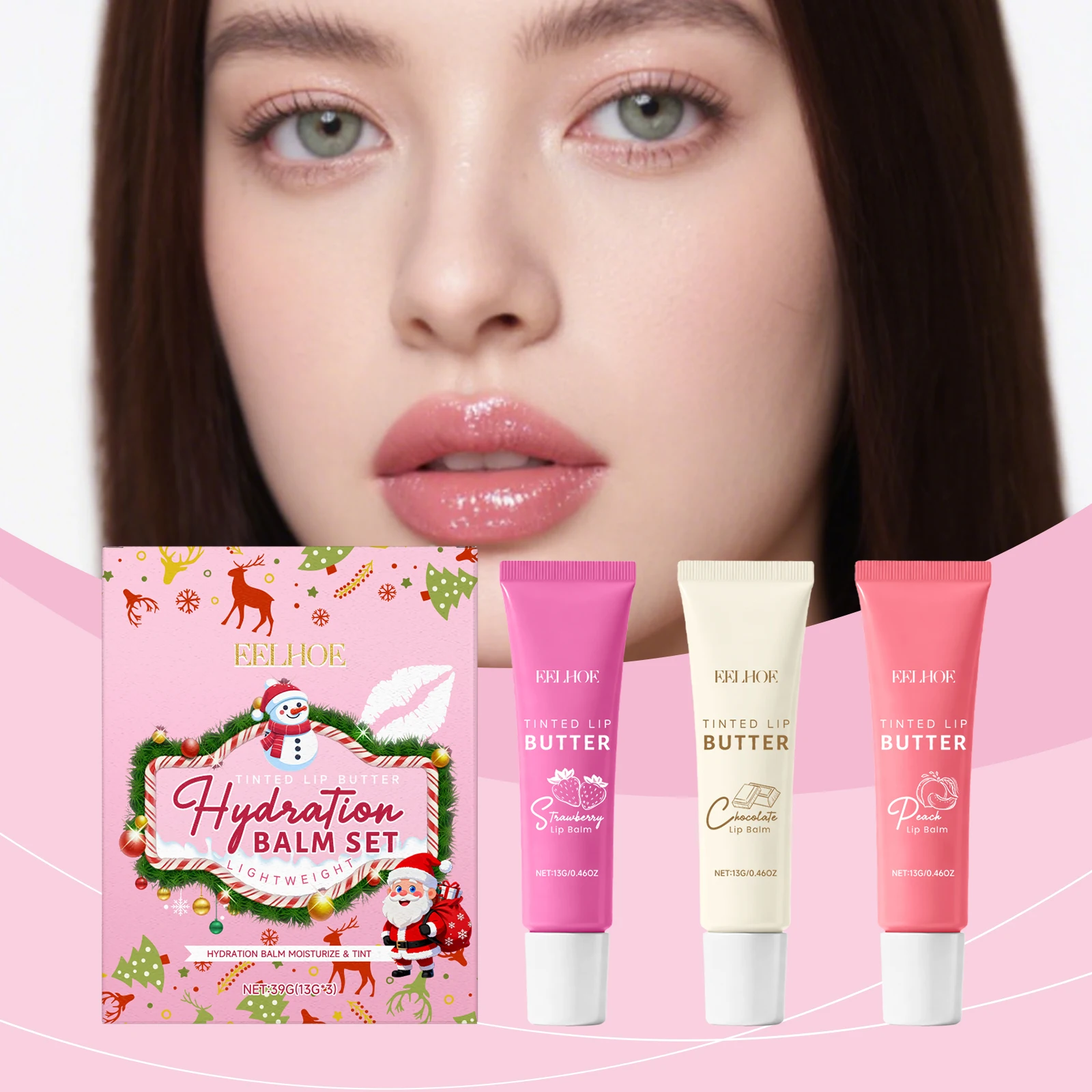 مجموعة بلسم ترطيب EELHOE، مرطب بلسم الشفاه الملون، العناية بالشفاه الكل في واحد، ترطيب الشفاه وتلوينها، ملمع شفاه نباتي، شفة يومية #5