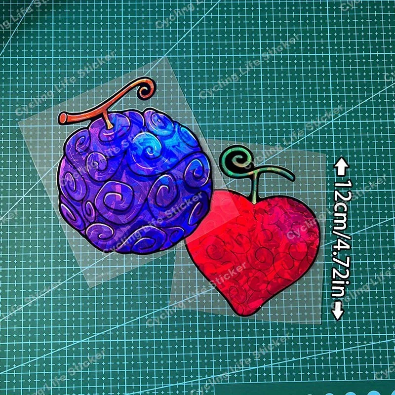 1 pegatina para coche con temática de estilo de dibujos animados, "pegatina de fruta de Anime", pegatina para vehículo de pie, artículo de estilo automático distintivo