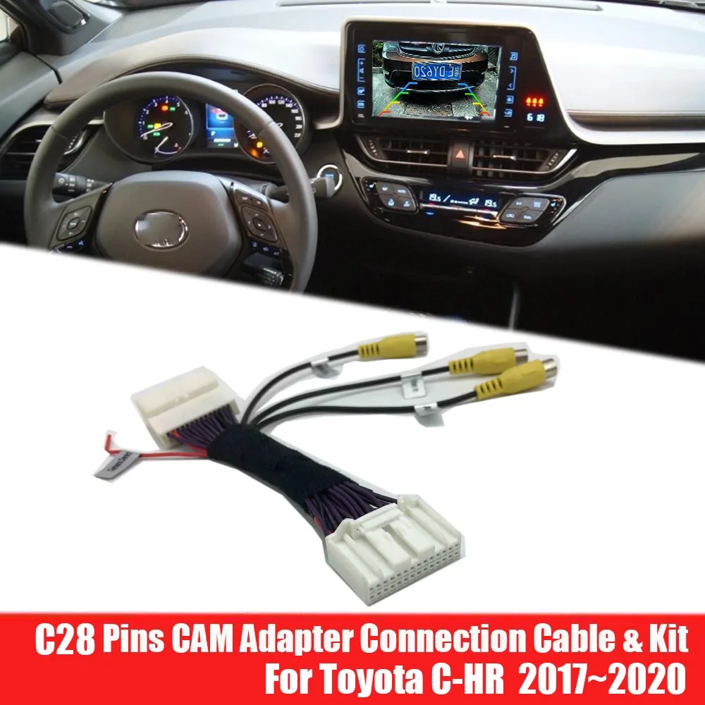 

Jiayitian Rear view Camera Adapter Connection Cable For Toyota C-HR chr 2017 2018 2019 2020 Work With OEM Unit Monitor Kit