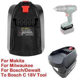 Battery Converter Adapter for Makita/Dewalt/Bosch/Milwaukee 18V Li-ion Battery Convert To for Bosch C 18V Power Tool Use