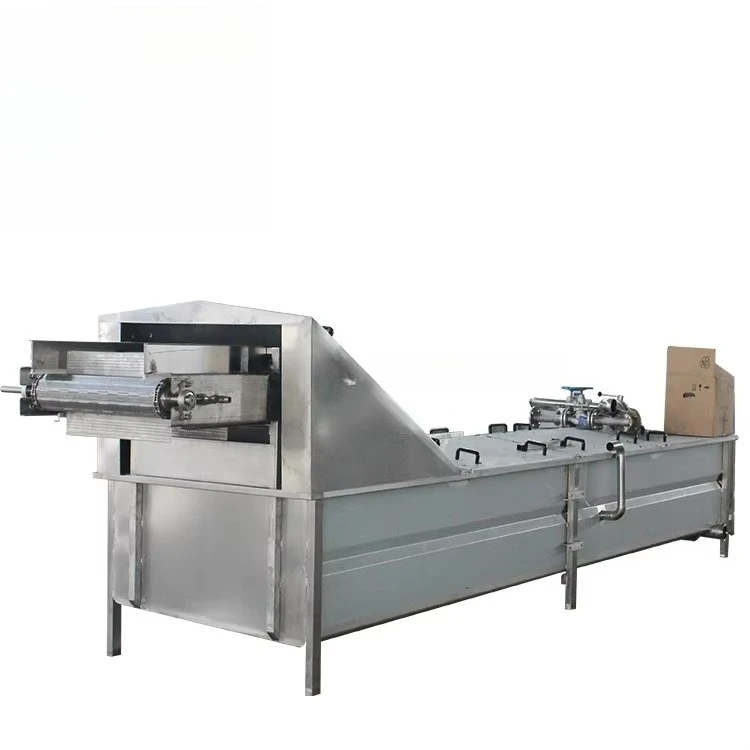 Continuous Drum Blanching Automatic Cooking Machine Belt Blanching Machine Pre-Cooker Automatic Vegetable Cooking Equipment