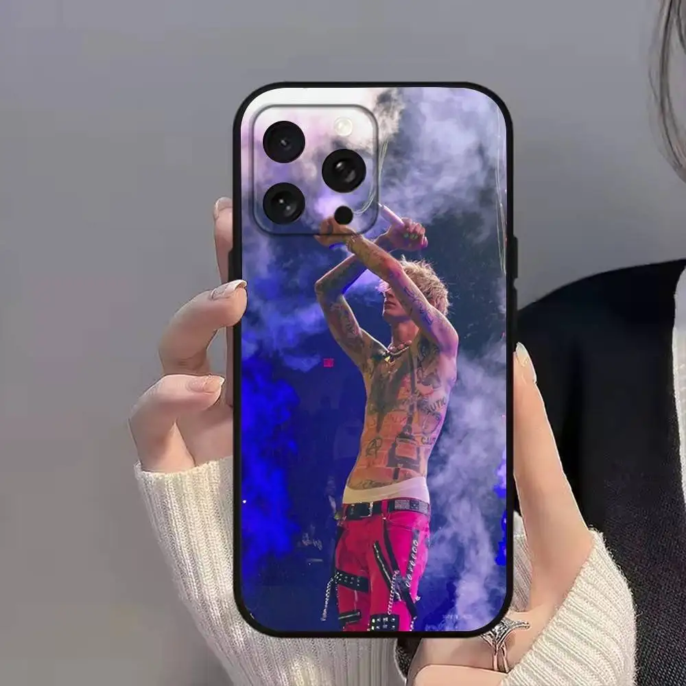 M-MGK LOST A-AMERICANA Handyhülle für iPhone 12,13,14,11,12,17,16,15,Plus,Pro Max,XS,X,XR,SE,Mini,Soft Silikon Schwarz Cover