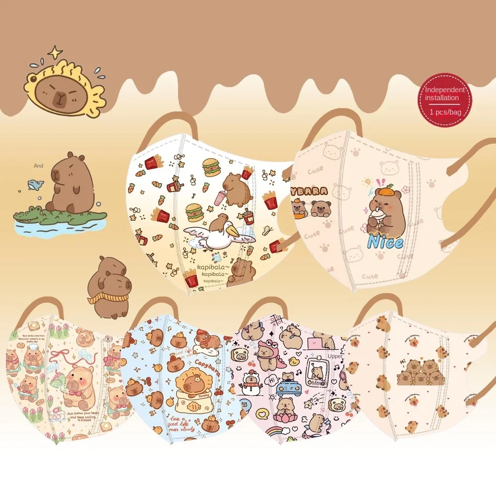 Hot Koop Cartoon Kindermasker Stofdicht Wegwerp Zonnescherm Masker Anti Pollen Gezichtssluier Kinderen 3-12 Jaar oud