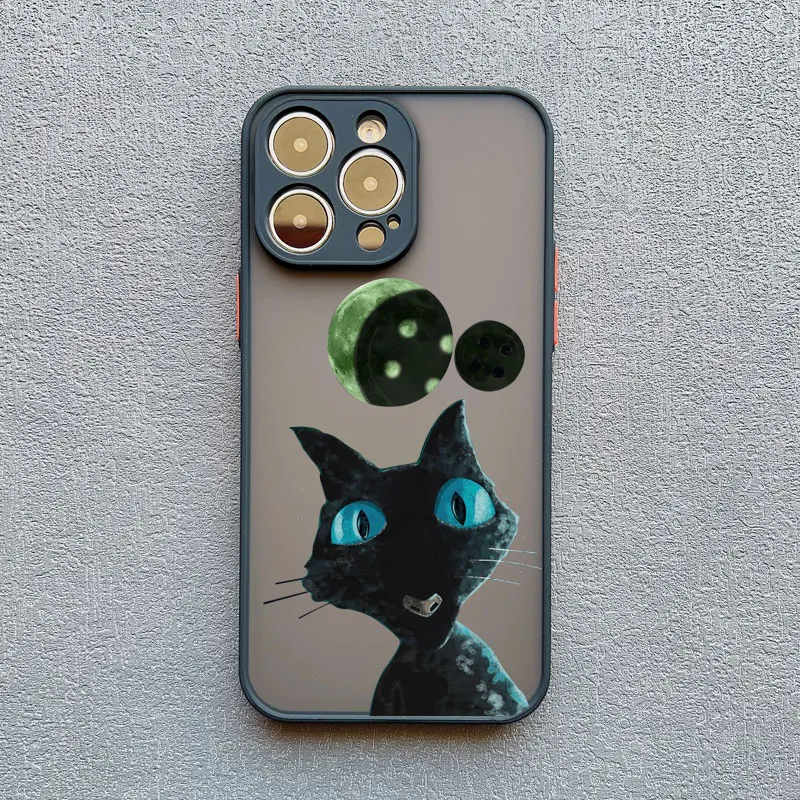 Freche Kätzchen Lustige Katzen-Kunst Handyhülle für iPhone 16 11 12 13 14 17 Pro Max 15 14 16 Plus X XR XS Stoßfeste Rückabdeckung Schutzhülle – Detail 8