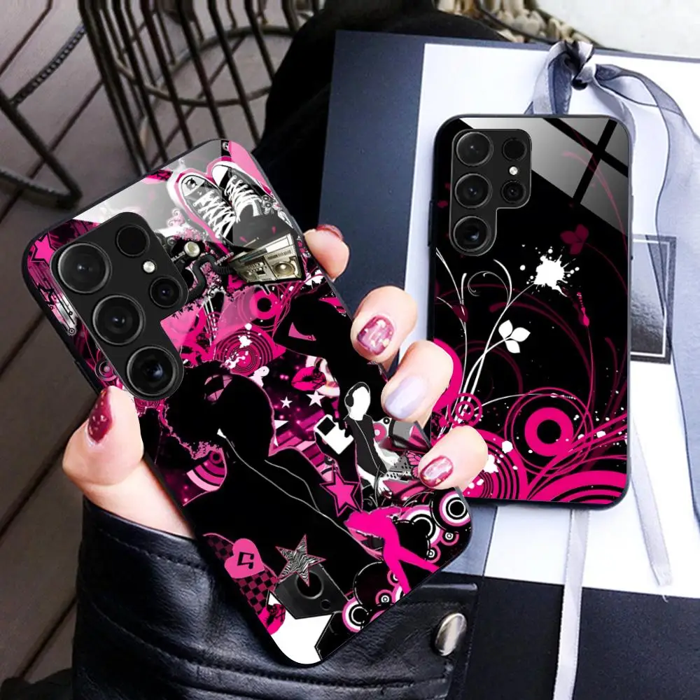 

Чехол для мобильного телефона Frutiger Metro для Samsung Galaxy A56 55 54 53 52 51 36 35 34 23 16 15 5G, стеклянный цветной чехол, роскошный чехол