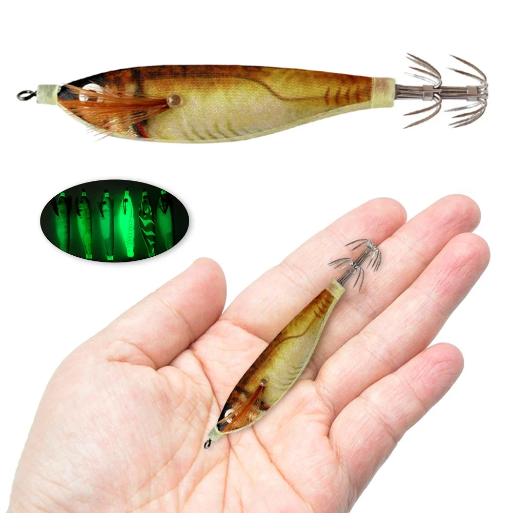 1 قطعة مضيئة الصيد الطعم إغراء هوك أدوات صيد السمك محاكاة خطاف الحبار خطاف صيد على شكل سمكة الطعوم مضيئة خطاف صيد على شكل سمكة