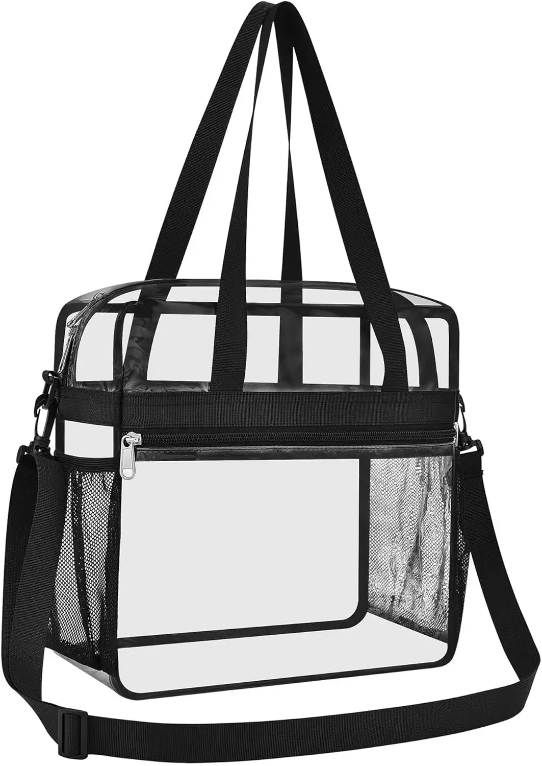 حقيبة شفافة معتمدة من Clear Tote Stadium، للسفر الآمن وصالة الألعاب الرياضية لحفلات ألعاب العمل الرياضية #2