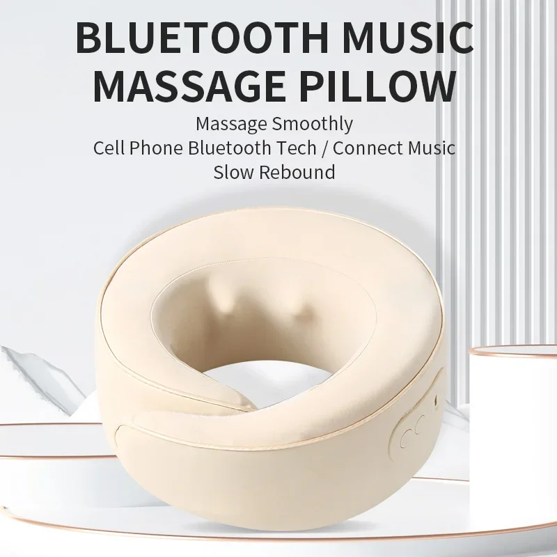 أداة تدليك الرقبة المحمولة الكتف والرقبة العجن حماية الرقبة الكهربائية على شكل حرف U العمود الفقري العنقي وسادة تدليك سريعة #2