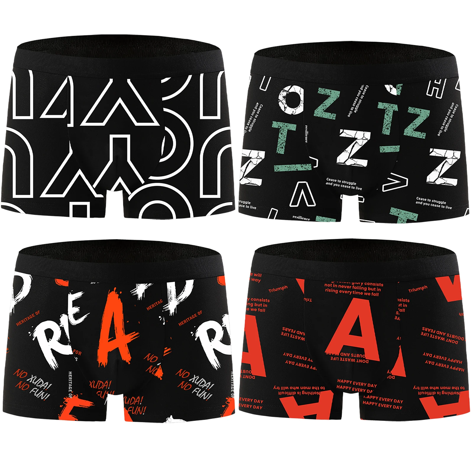 

Men Fashion Printed Panties Plus Size Low-Waist Breathable Sports Underwear U Convex Comfortable Teen Boxer Briefs Men Knickers