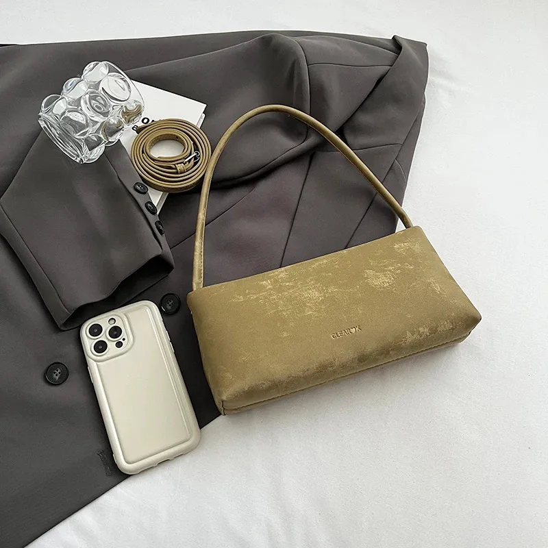 

Women Small PU Leather Design Square Underarm Shoulder Bag 2025 New Trendy Crossbody Bag Female Handbags and Purses