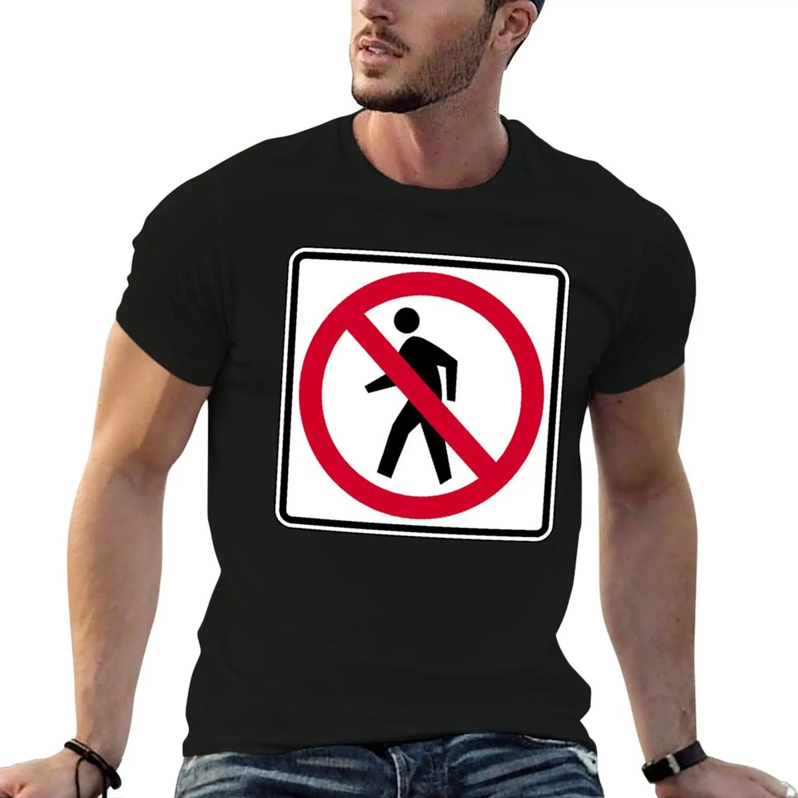 

shirts white jaywalking t shirt luxury Signs - man t No T-Shirt man Road for pack