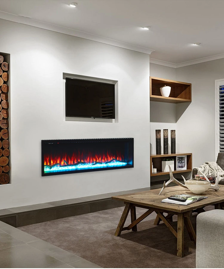 1500W Electric Fireplace Wall Mounted Built Space Heater Home Hotel AU Plug CE SAA Rohs Certified Factory Direct Sale