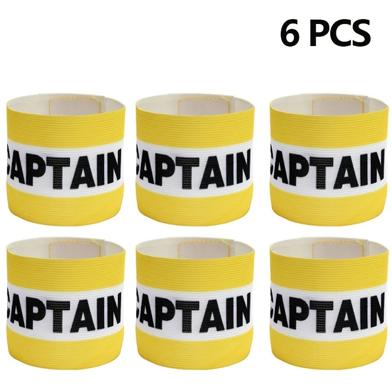 6Pcs Adjustable Captain Armband Elastic Sports Captain Arm Band for Football Soccer Team Training Match view 6